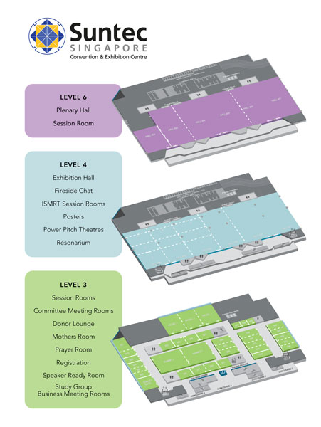 PDF map of Suntec levels 3, 4, and 6